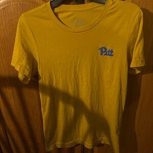 Men’s Pitt Panthers Yellow/Blue T-Shirt with Blue Logo